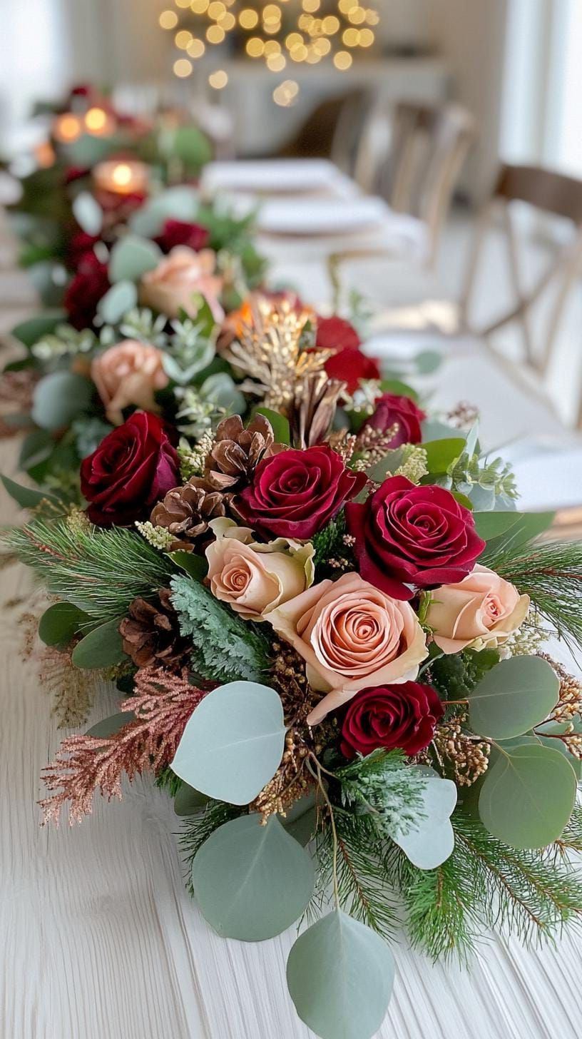 8. Crimson Rose Centerpieces for Winter - photo 3