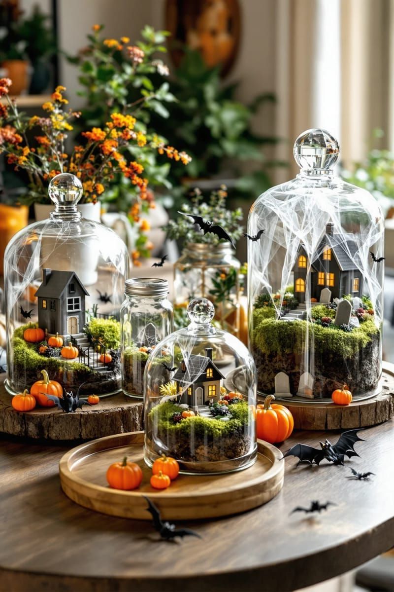 20. Mossy Miniature Haunted House Terrariums - photo 3