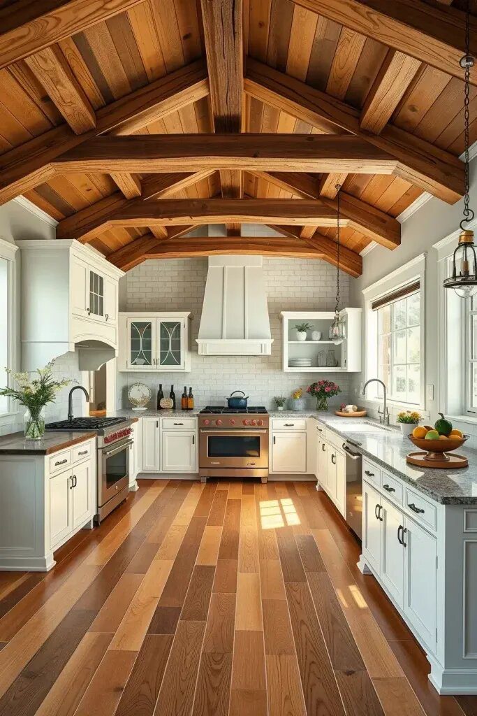 Rustic Wood Beams and Flooring Done Right