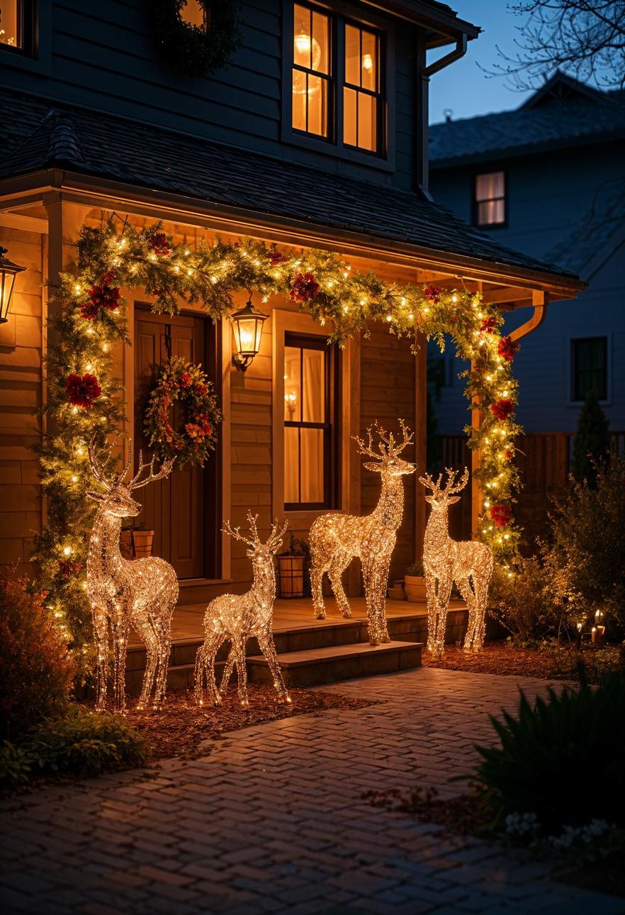 15. Grapevine Deer Porch Accents