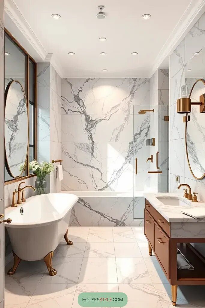 12. Classic Marble for a Timeless Look