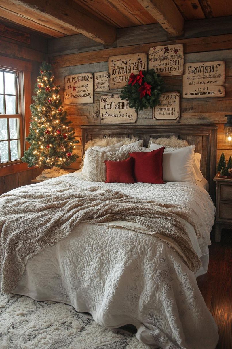 6. Warm Christmas Sign Decor Ideas