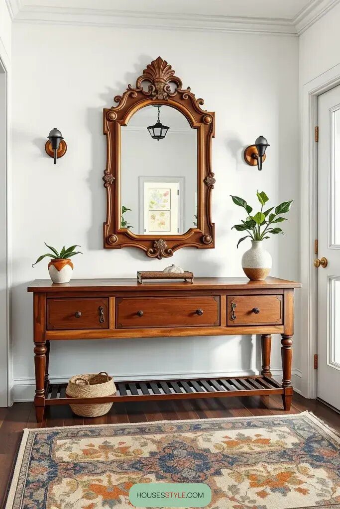 A Subtle Take on Vintage Entryway Style