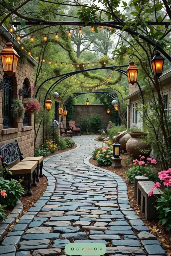 Secluded Paths Lined With Ornate Lanterns - photo 2