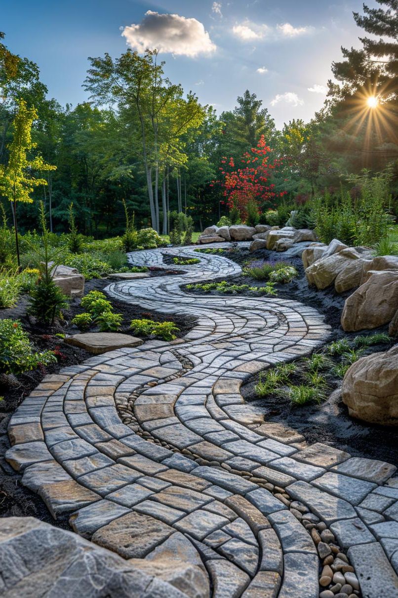 22. Optical Illusion Paver Patio Patterns - photo 3