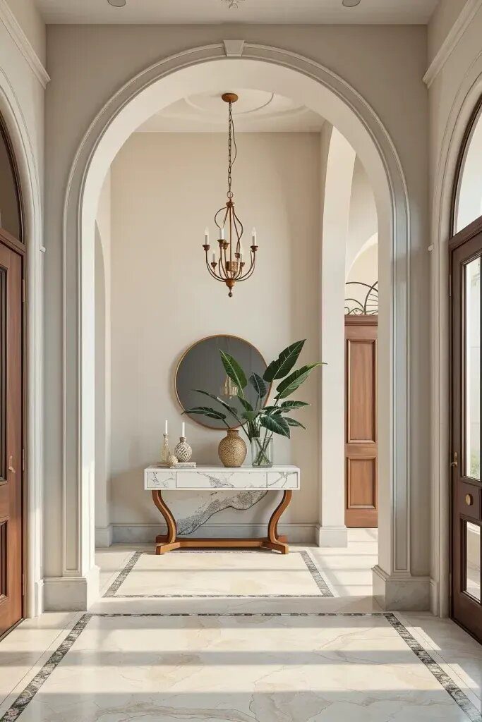 Arches and Doors as Entryway Focal Points