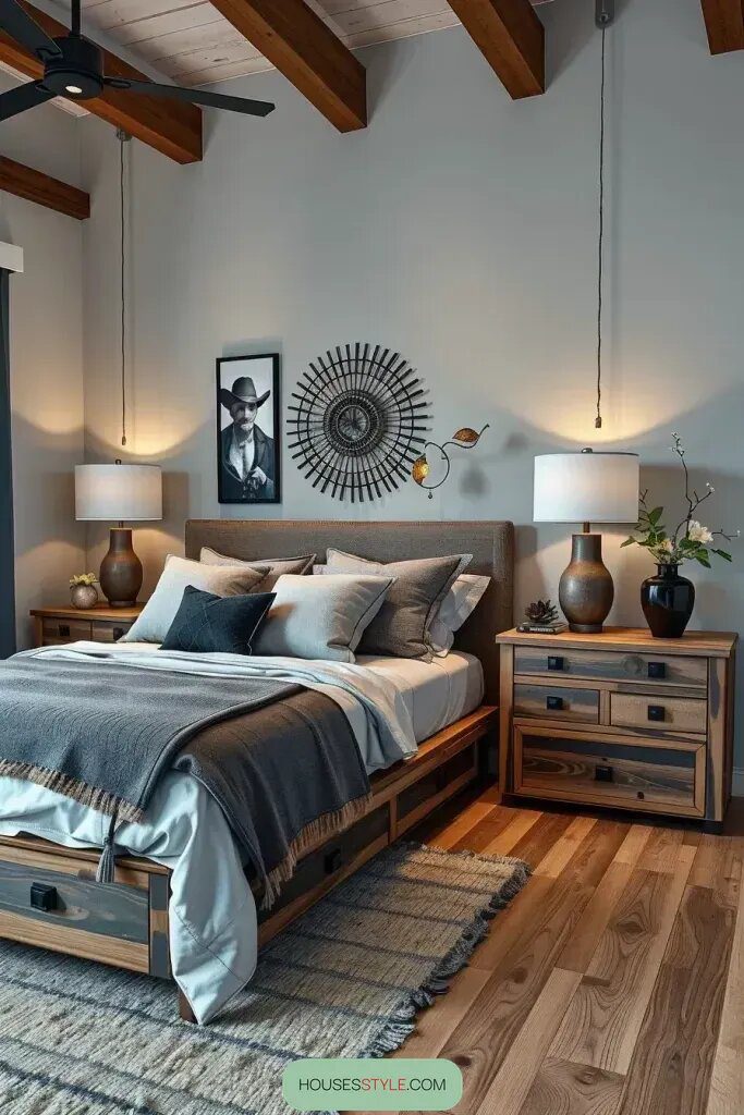 Stylish Rustic-Chic Nightstand Ideas