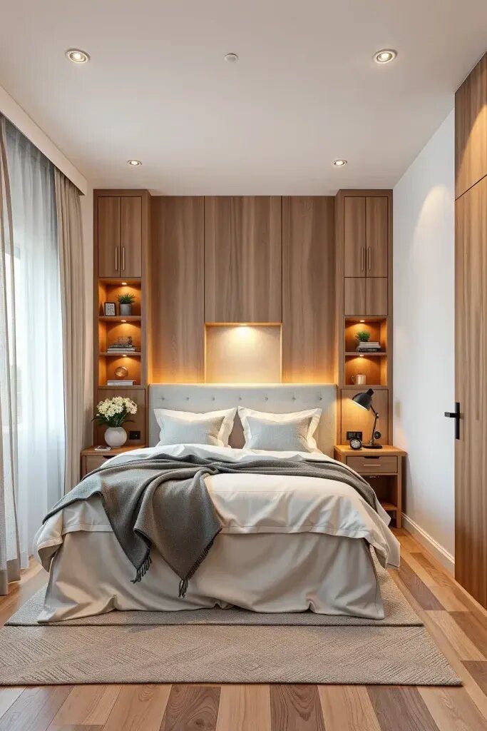 Headboard Walls That Balance Style and Storage