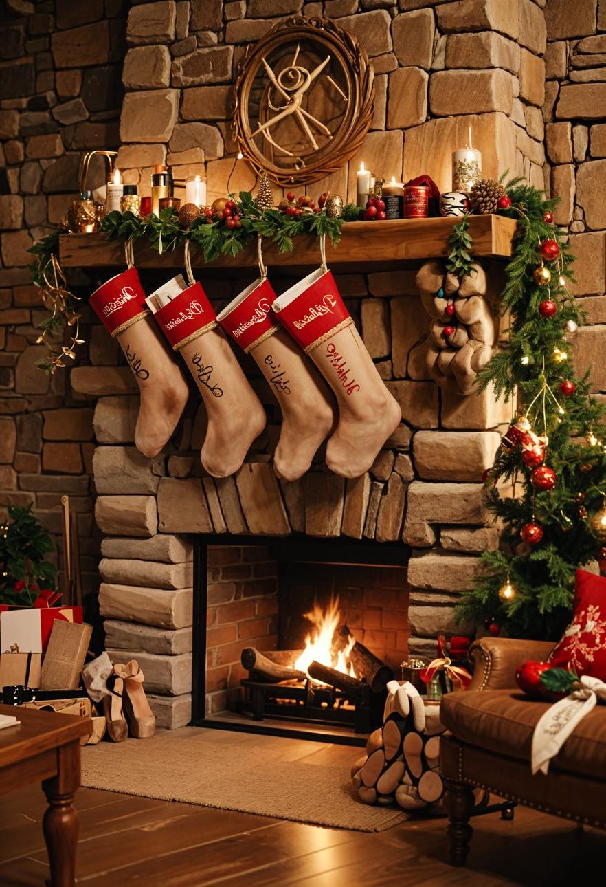 2. DIY Burlap Stockings With Embroidery - photo 3