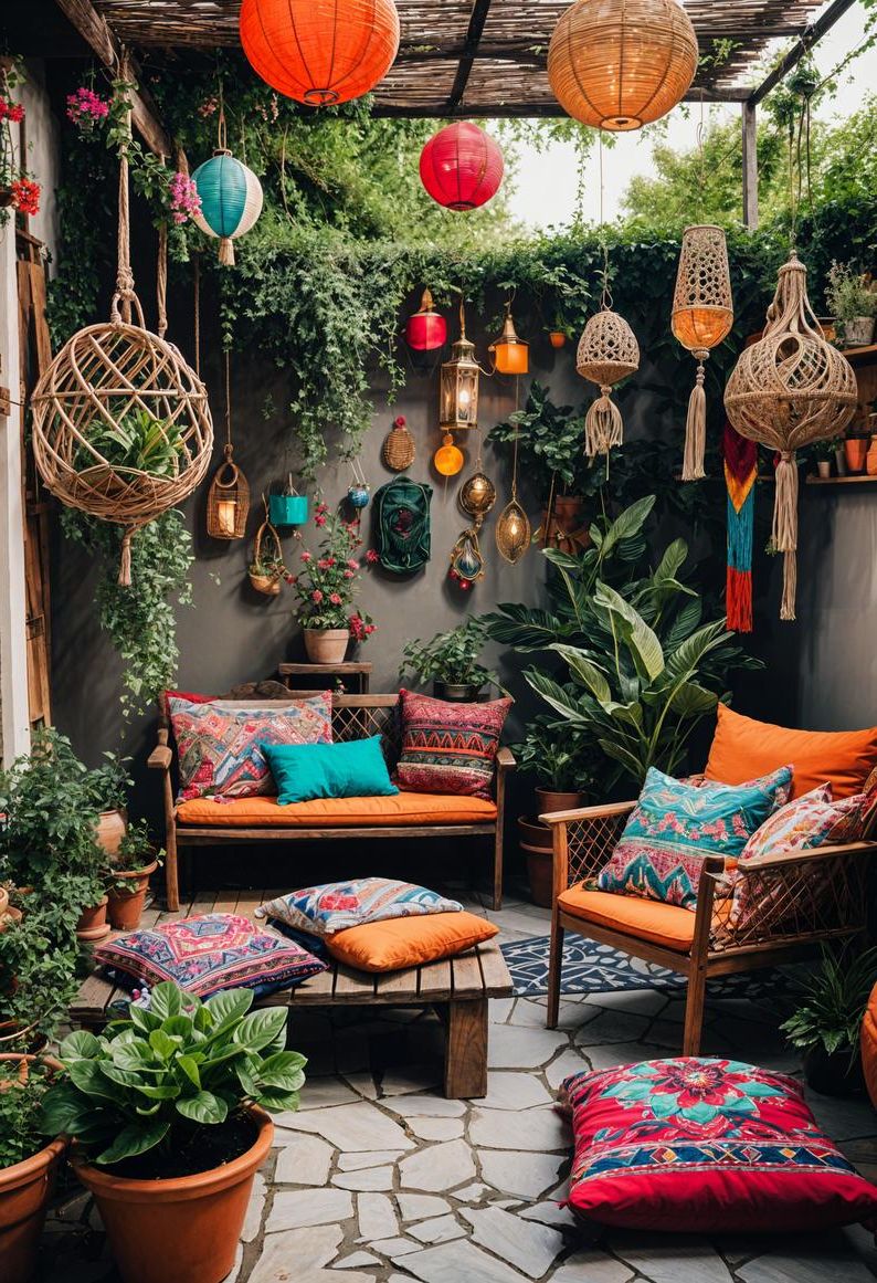 9. Eclectic Concrete Patio Styling - photo 2