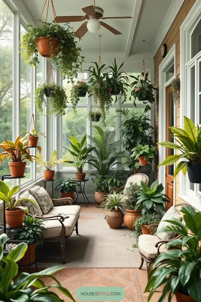 Adding Plants to a Screened Porch Decor