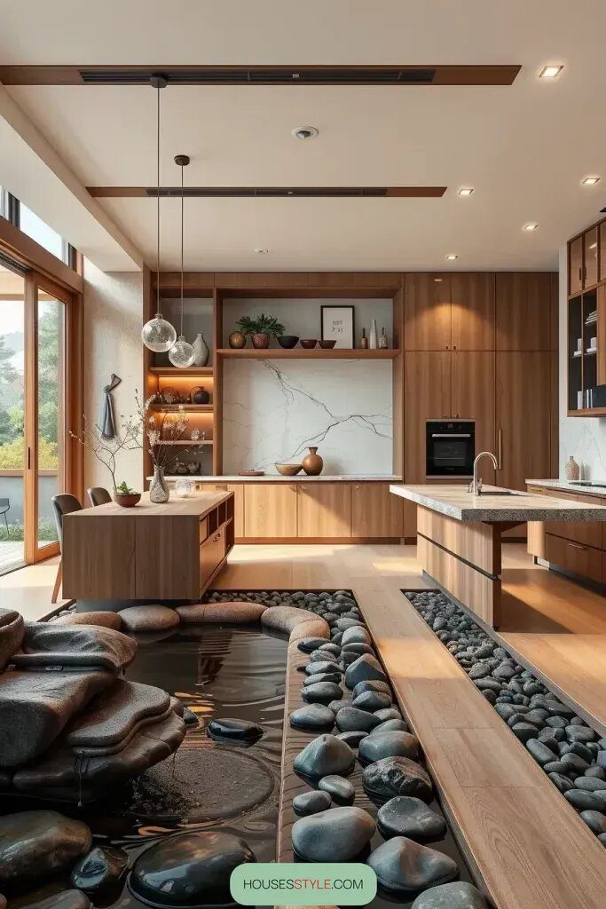 Zen Kitchens Built With Stone and Sand