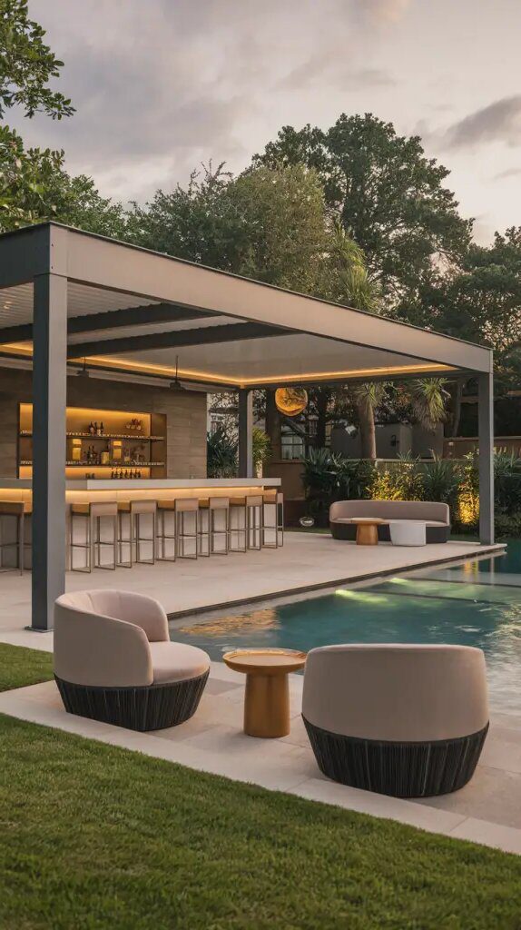 5) Versatile Pool Pavilion Design Ideas