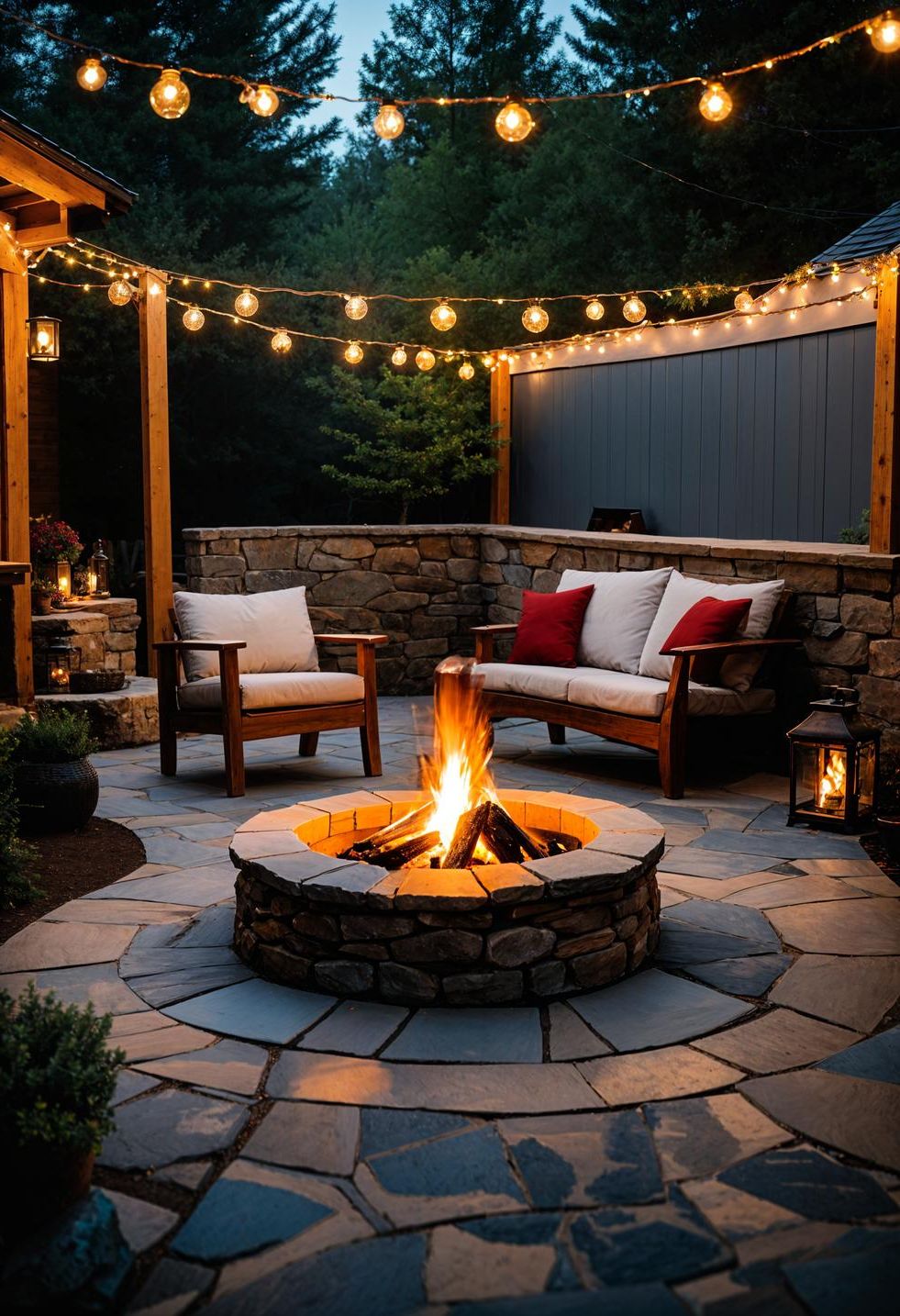 6. Fire Pit Seating on Flagstone - photo 3