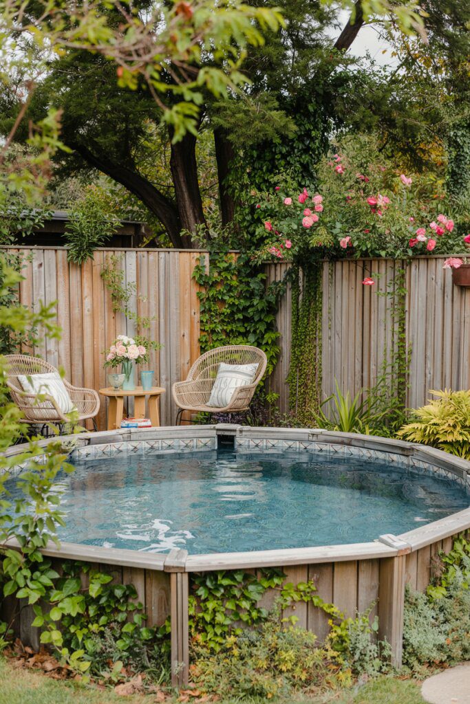 10. Private Backyard Retreat with a Round Pool