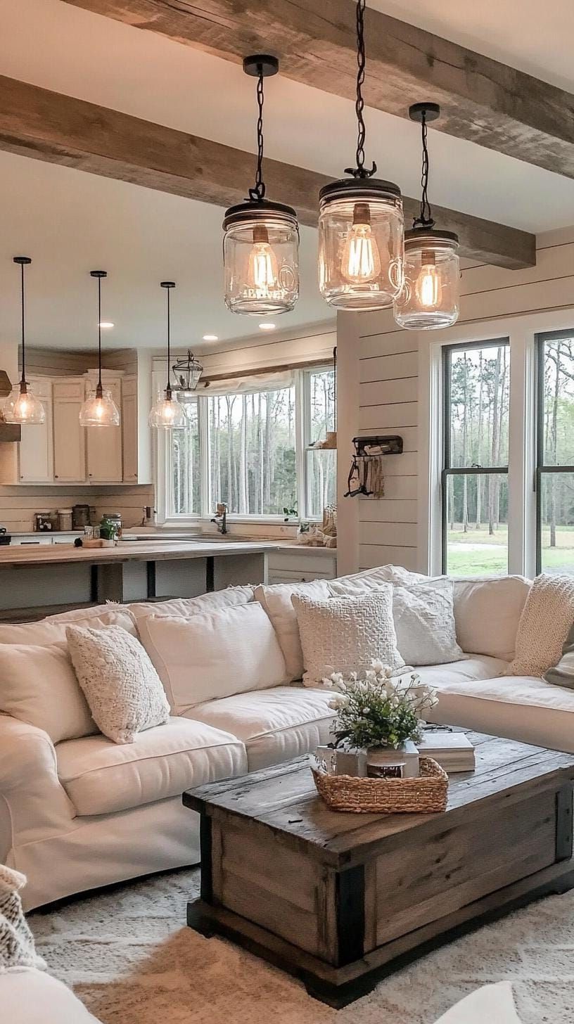 20. Mason Jar Chandeliers for Soft Ambient Light