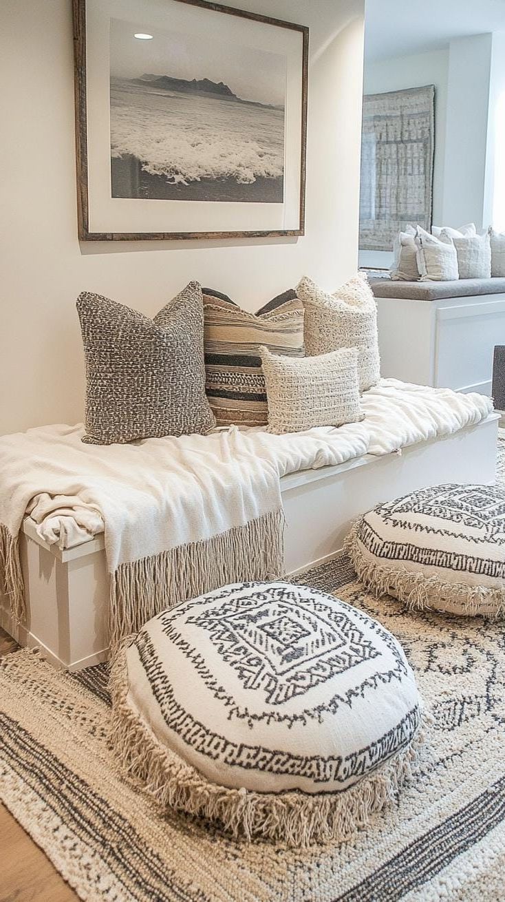 11. Cozy Boho Floor Cushion Seating - photo 3
