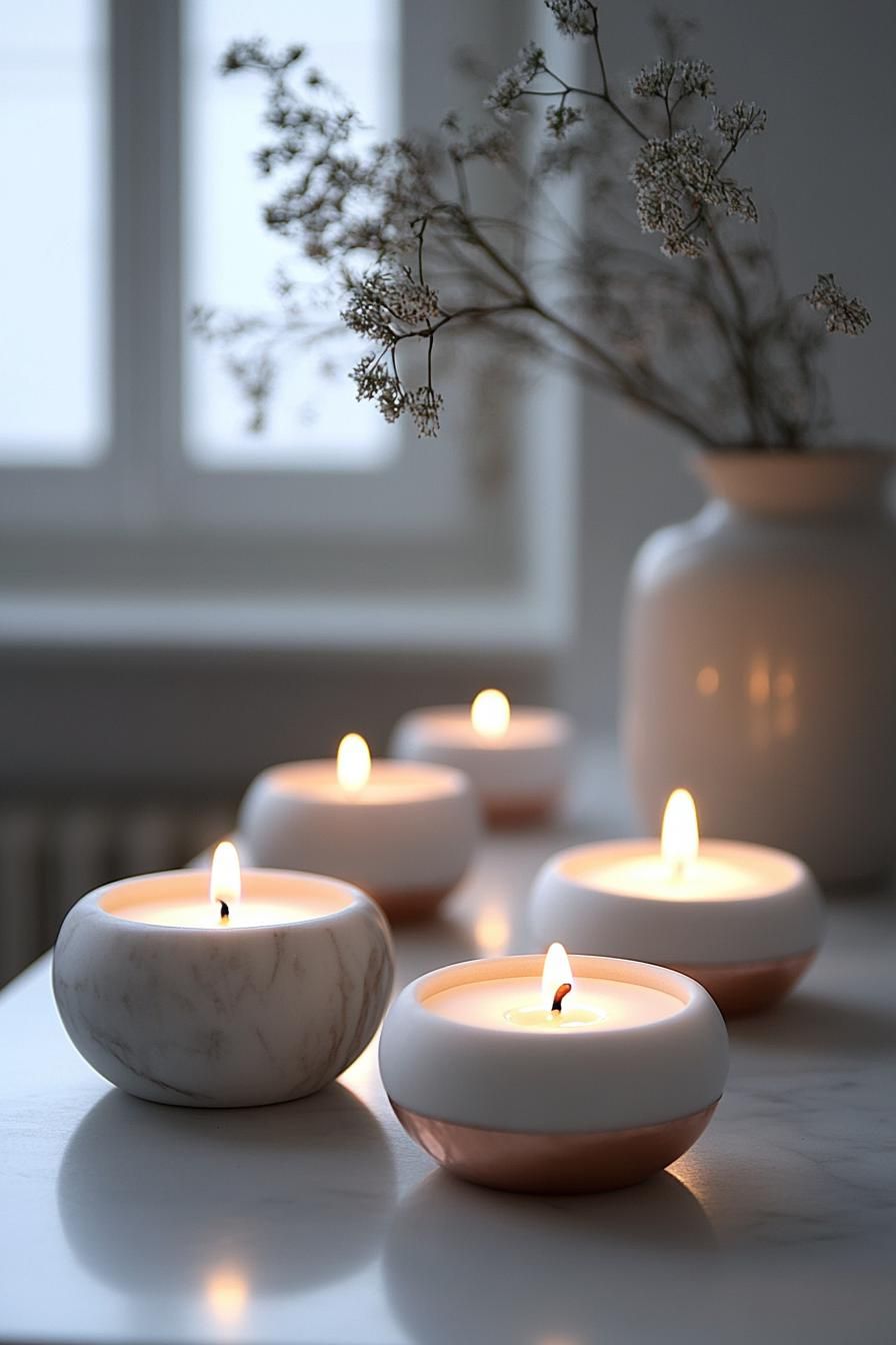 7. Chic Holiday Candle Centerpieces - photo 2