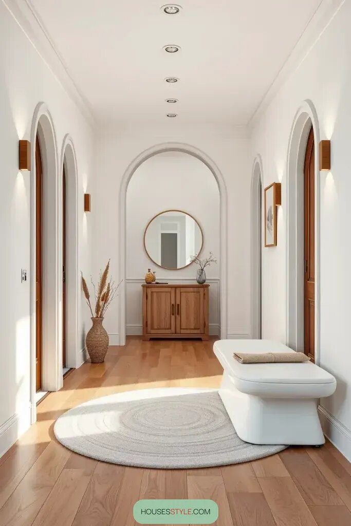 Curved Shapes in Modern Minimalist Hallways - photo 2
