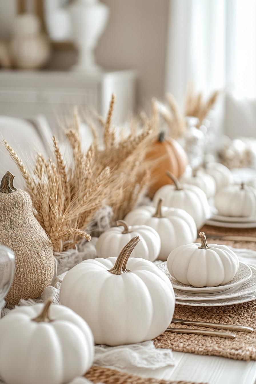 1. Rustic Pumpkin and Wheat Centerpiece - photo 3