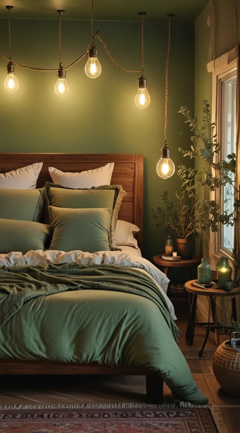 23. Sage-Hued Glass Lanterns and Lamps - photo 4