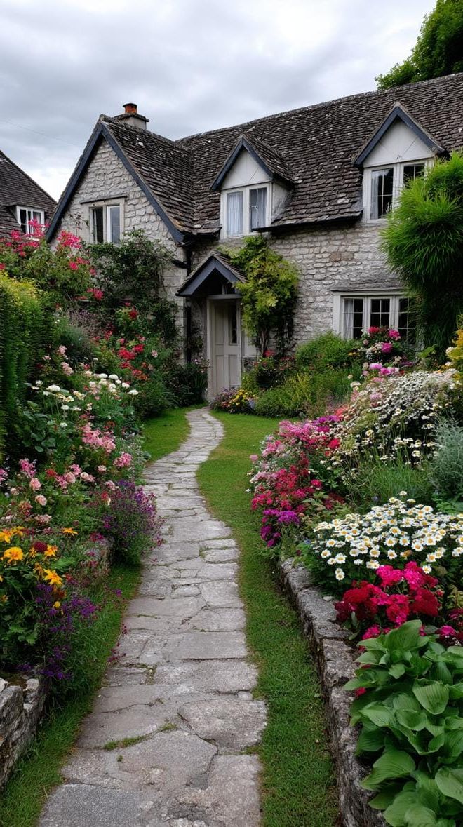 35. Patchwork Flower Beds Behind an English Gate - photo 4