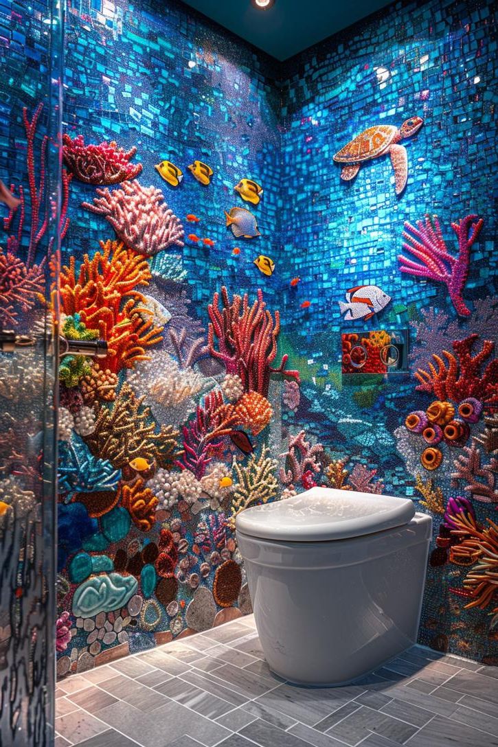 1. Oceanic Mosaic Wall Art Ideas