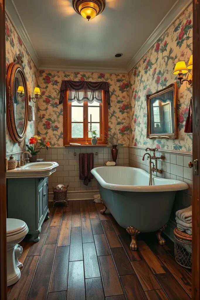 Vintage Bathrooms Featuring Rustic Wood Tile - photo 2