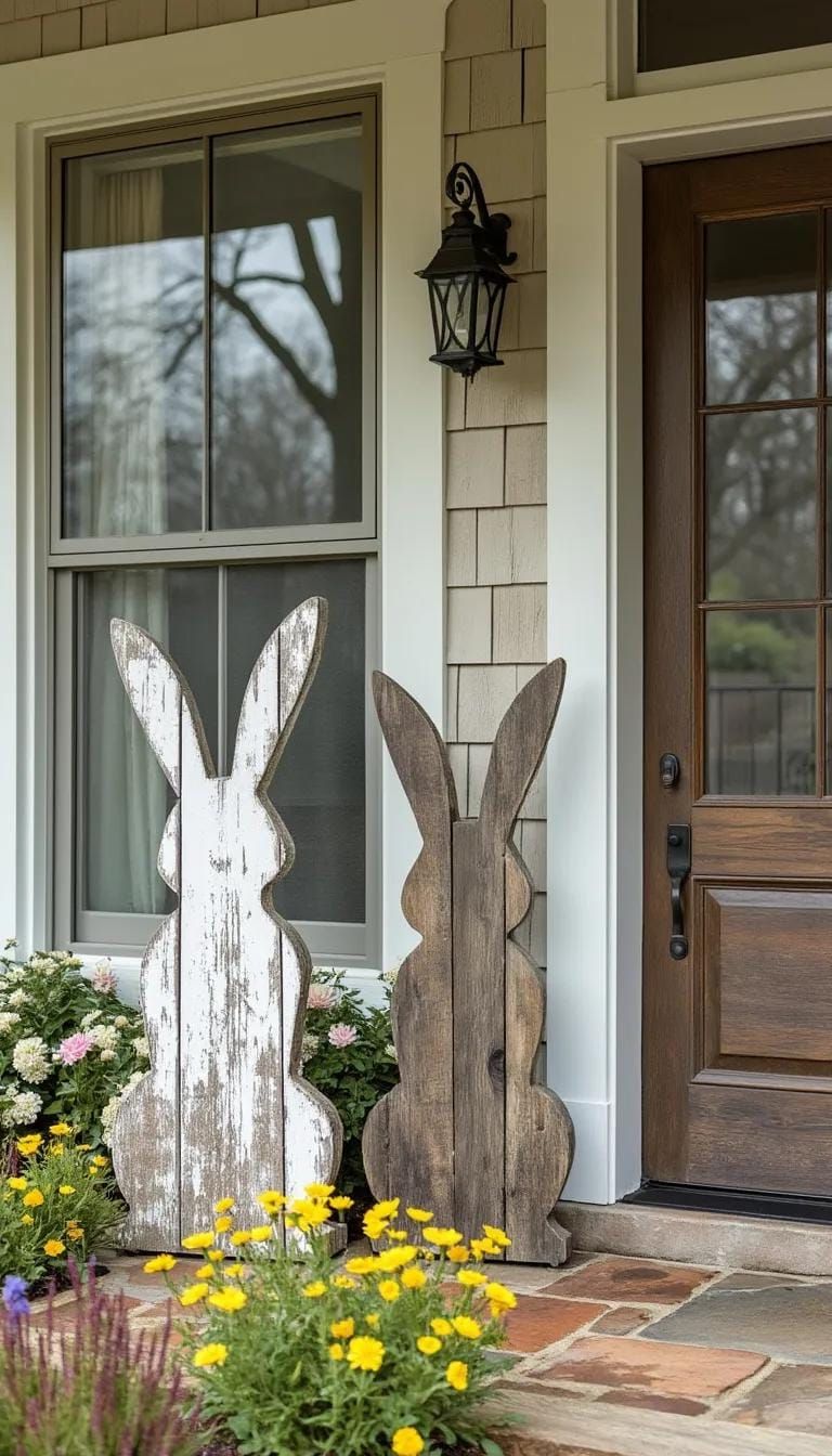 3. Reclaimed Wood Bunny Porch Decor - photo 3