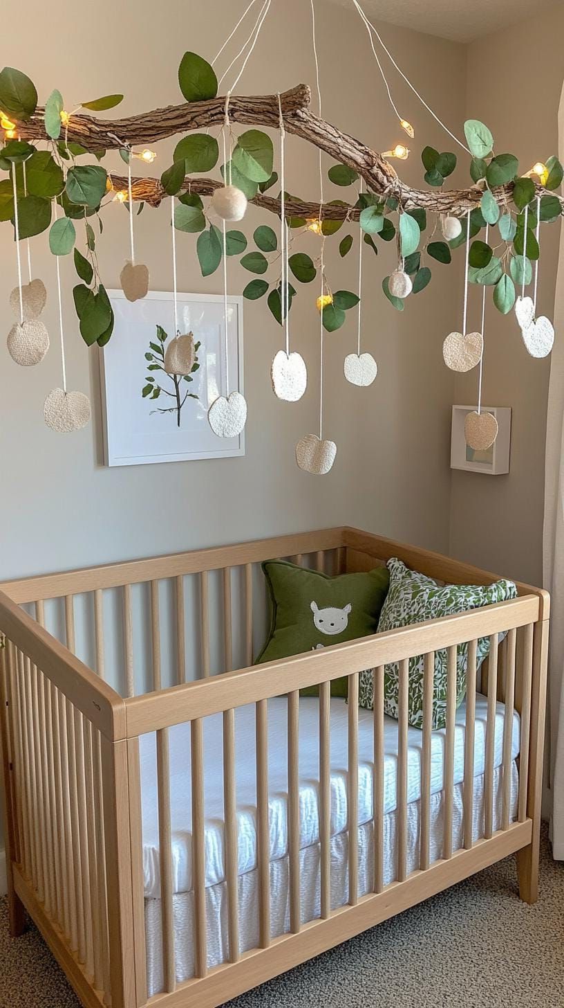 11. Woodland Walk with Branch Mobiles and Leaf Prints