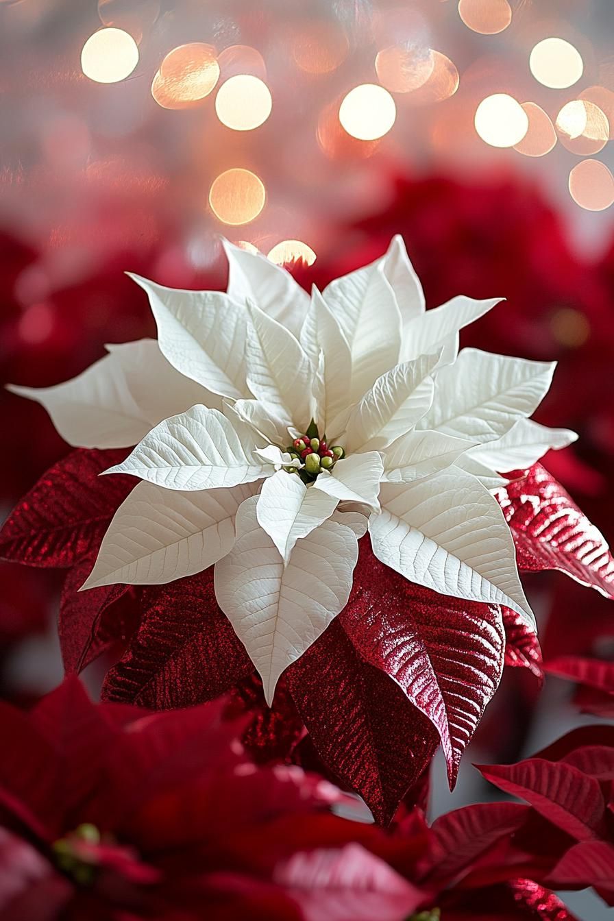 12. Red-Wrapped Poinsettia Display Ideas