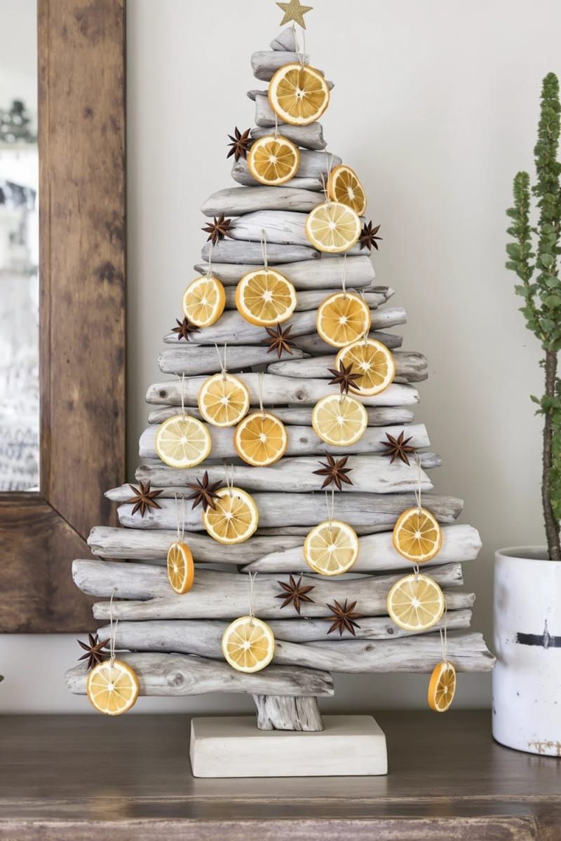 20. Driftwood tree with dried citrus and star anise - photo 3