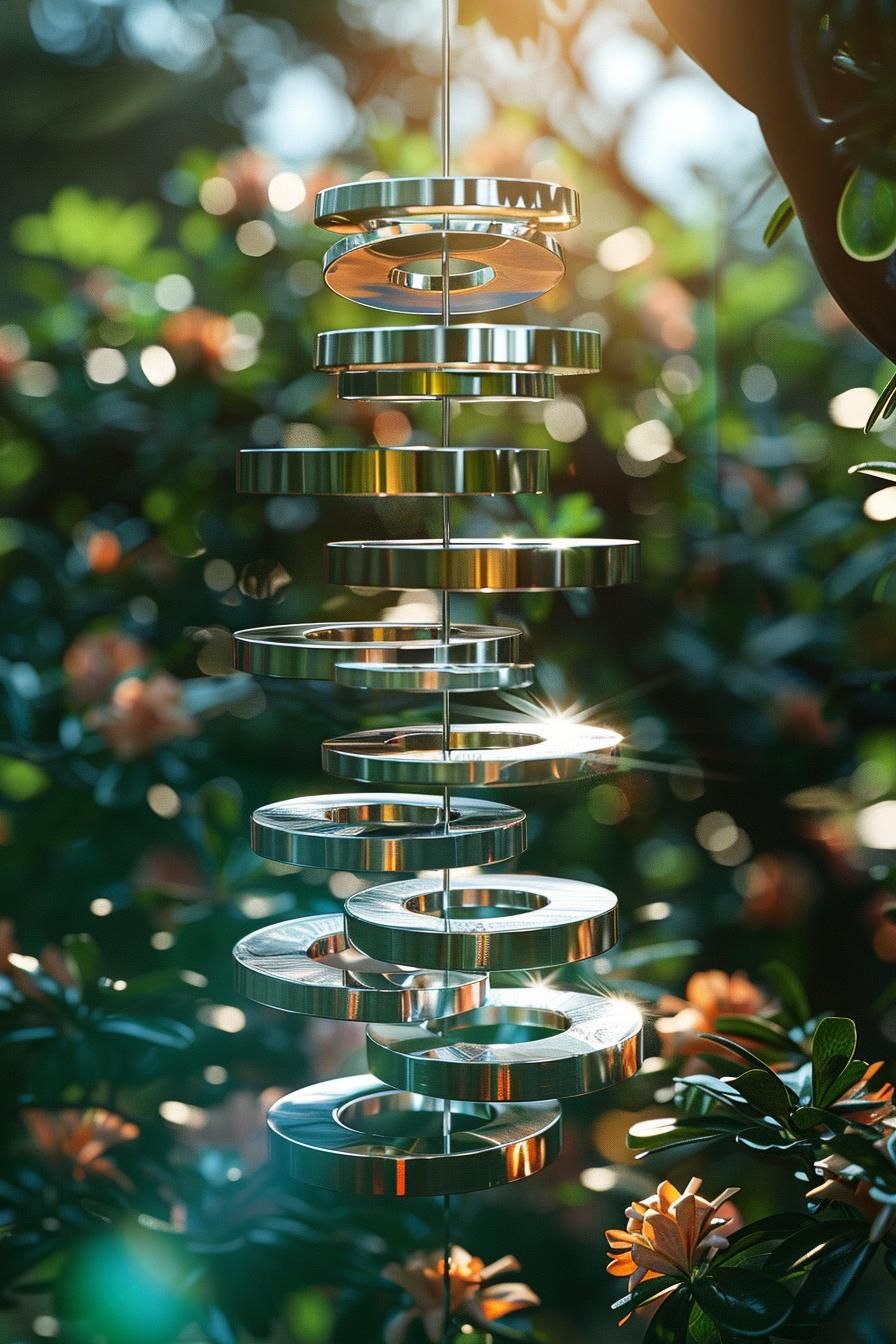 1. Balancing Metal Ring Sculptures