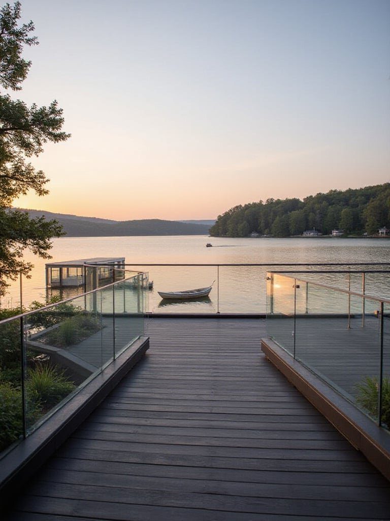 10. Upgrade Deck Railings with Glass and Cable
