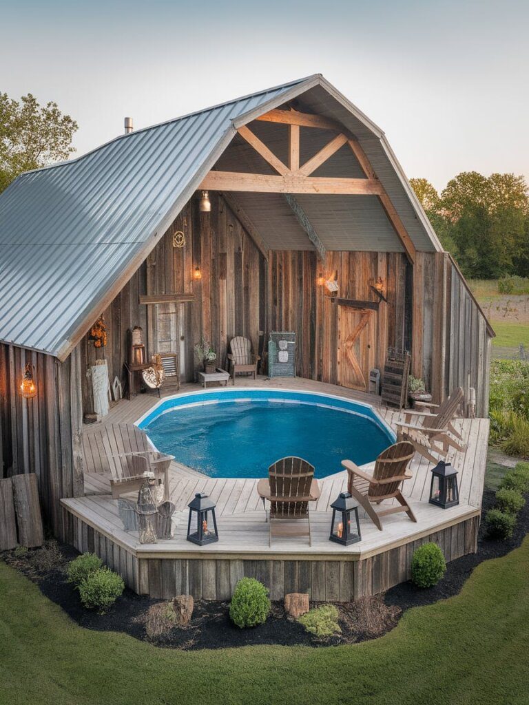 12. Add a Swing for Poolside Fun