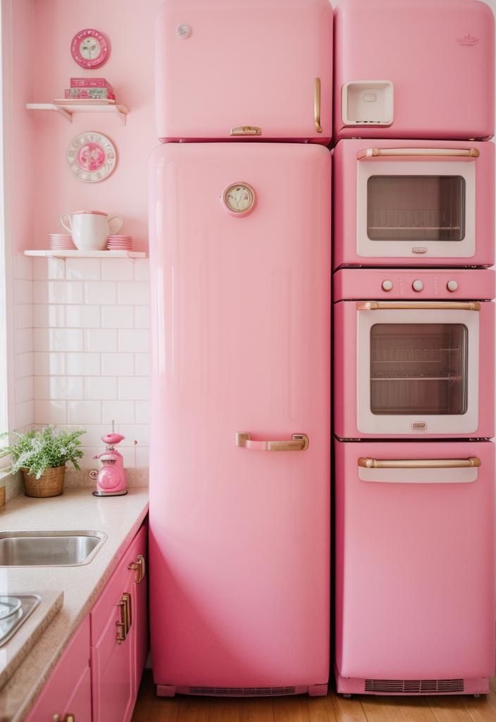 1. Vintage Pink Fridge Highlight