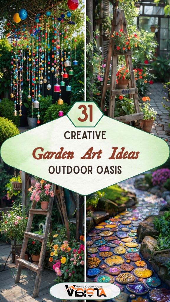 31 Creative Garden Art Ideas for A Stunning Outdoor Oasis