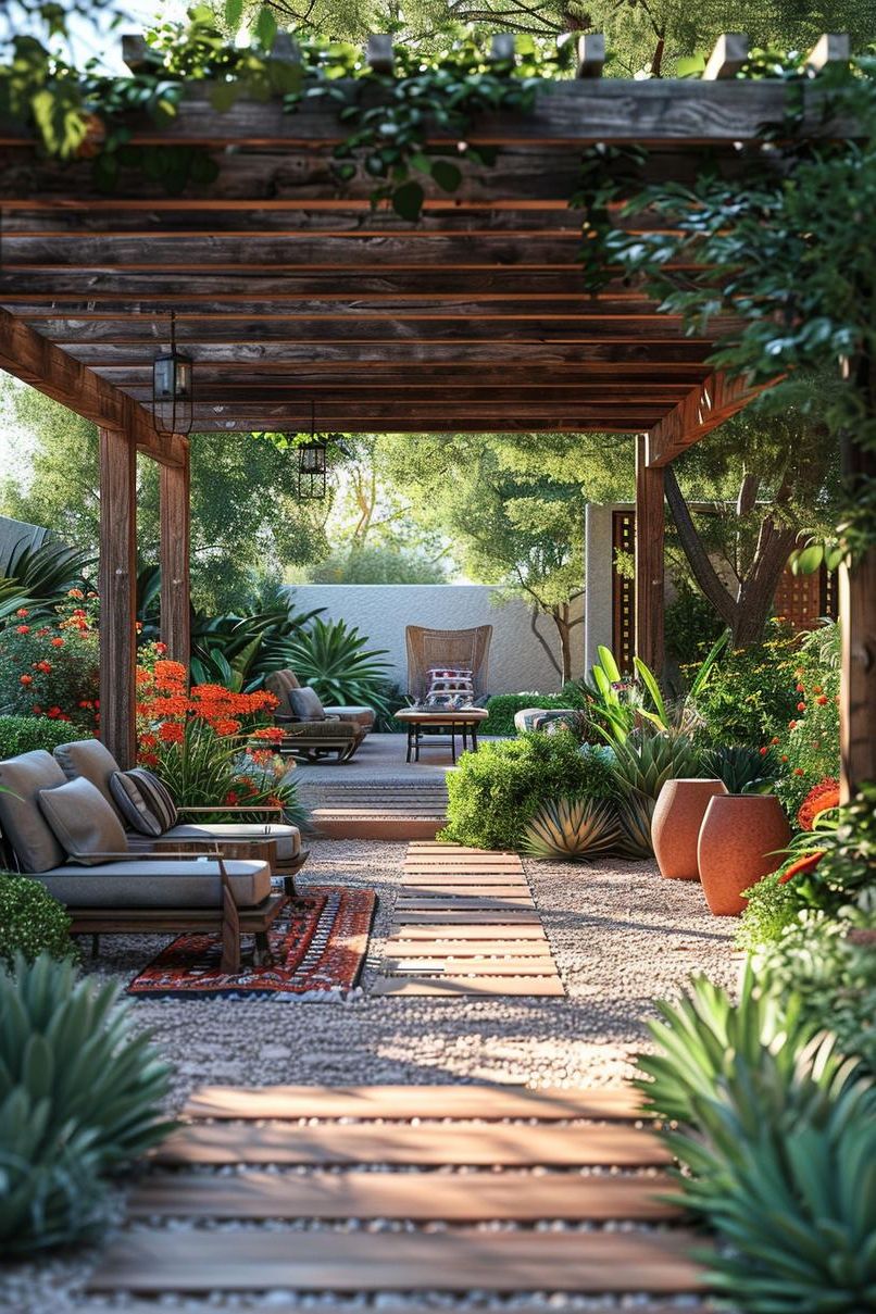 26. Succulent-Filled Desert Patio