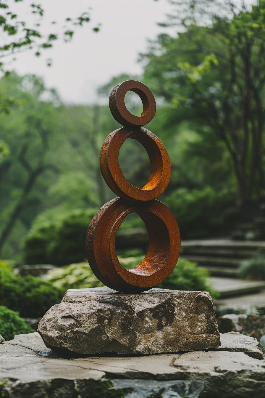 1. Balancing Metal Ring Sculptures - photo 3