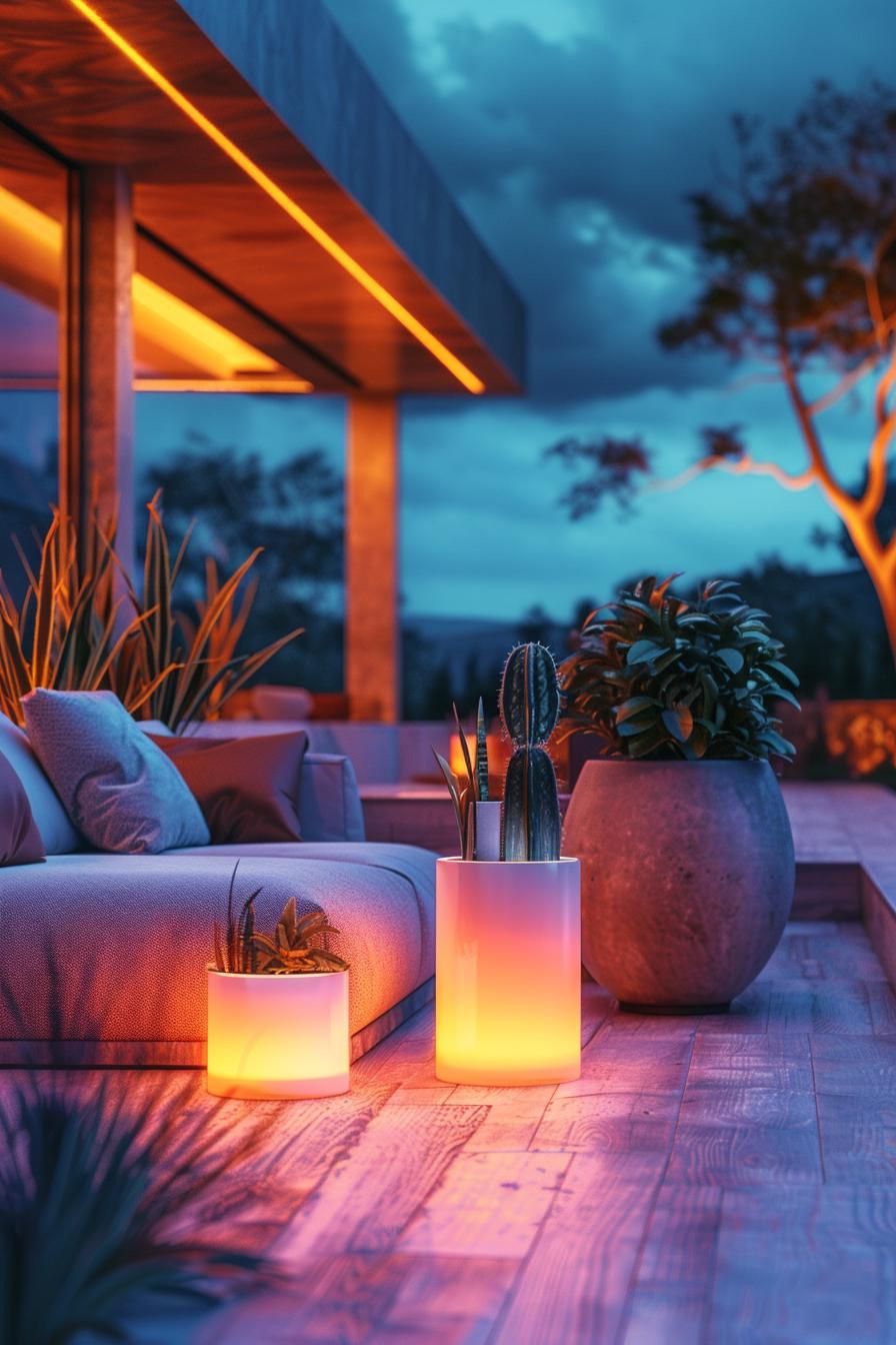17. Solar-Lit Eco-Friendly Outdoor Furniture