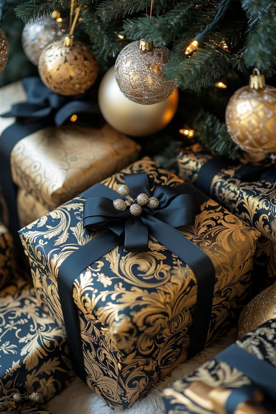 4. Luxe Metallic Gift Wrap Ideas - photo 2