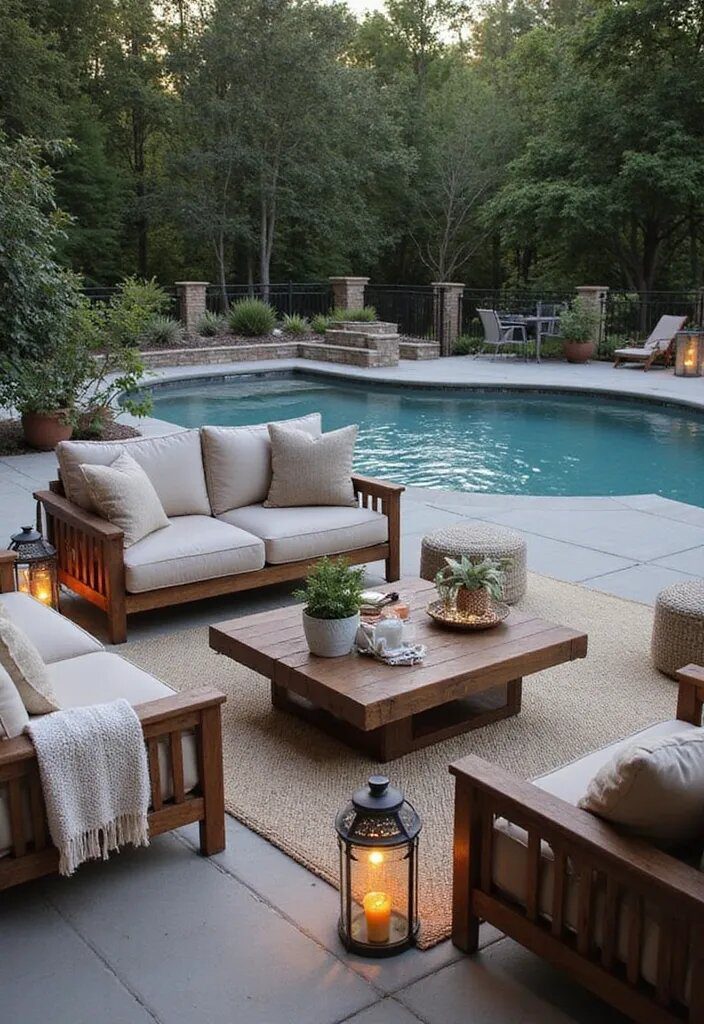 3. Set Up a Cozy Outdoor Living Room