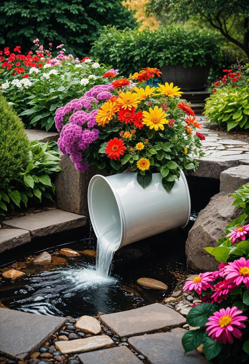 40. Spilled Pot Garden Illusion