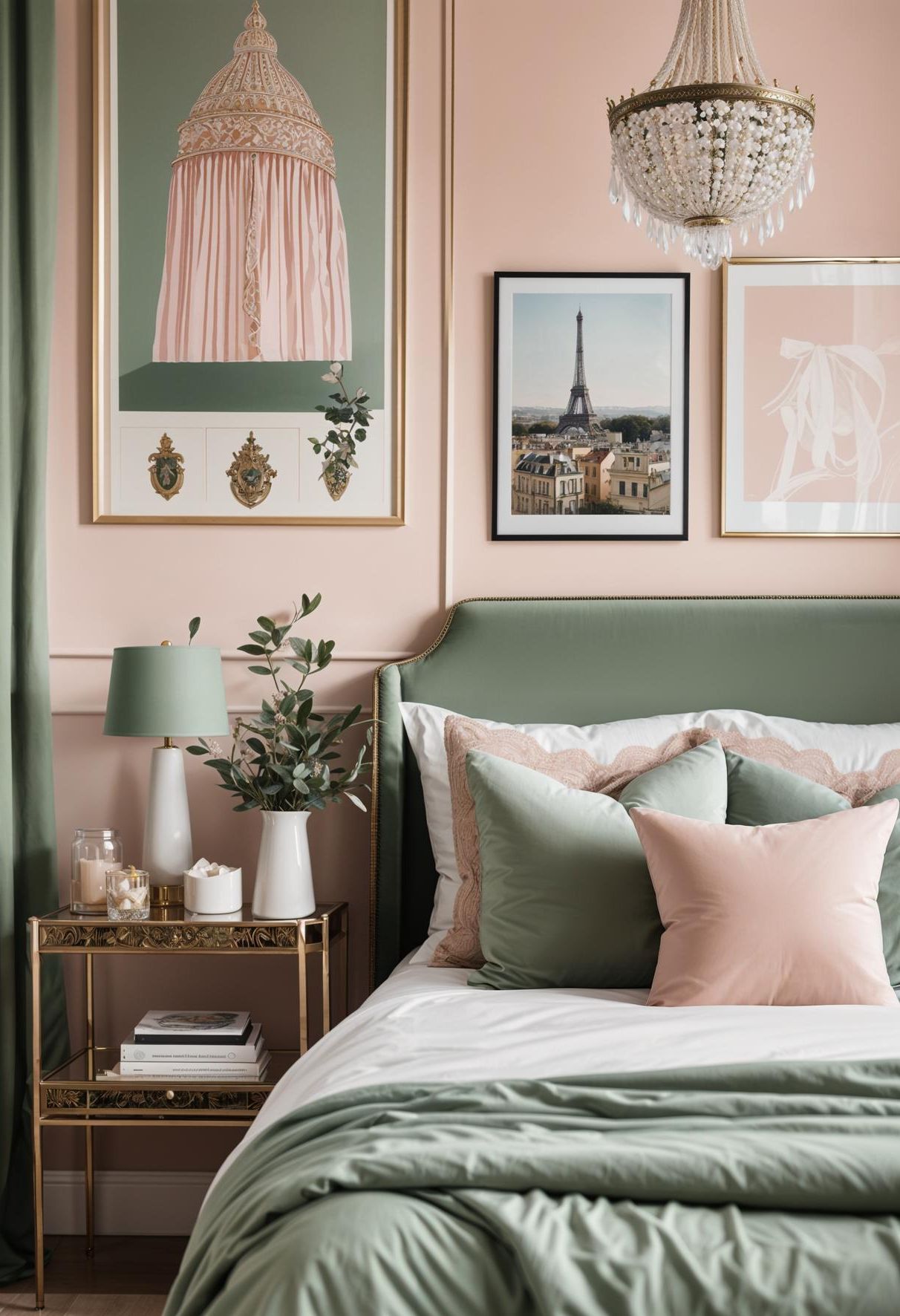 18. Parisian-Style Sage and Blush Bedroom - photo 2