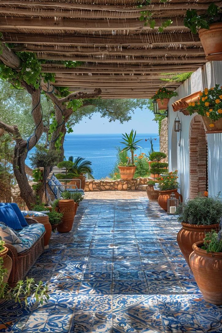 11. Mediterranean-Style Pergola Escape