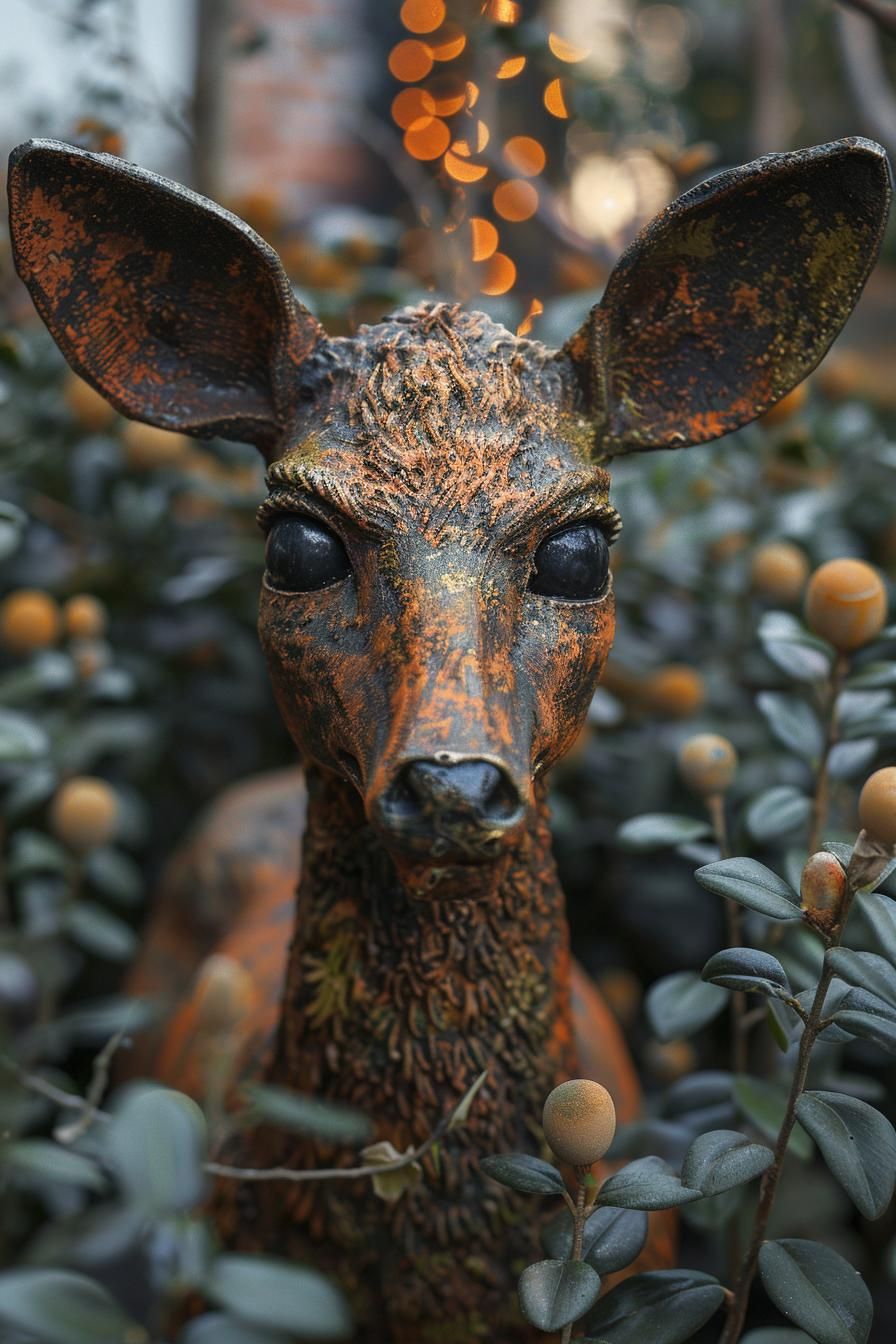 11. Metal Deer Garden Sculptures