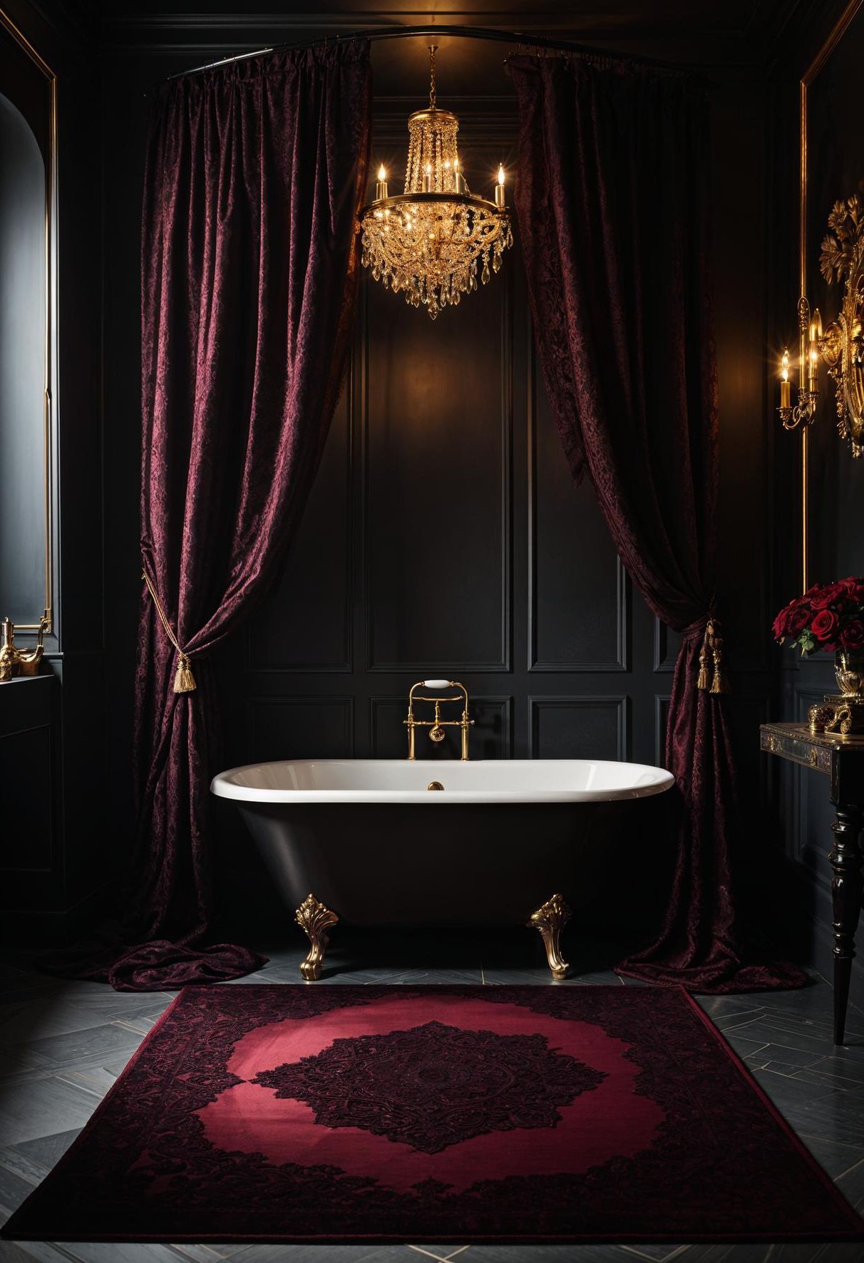 6. Opulent Bohemian Bathroom Retreat