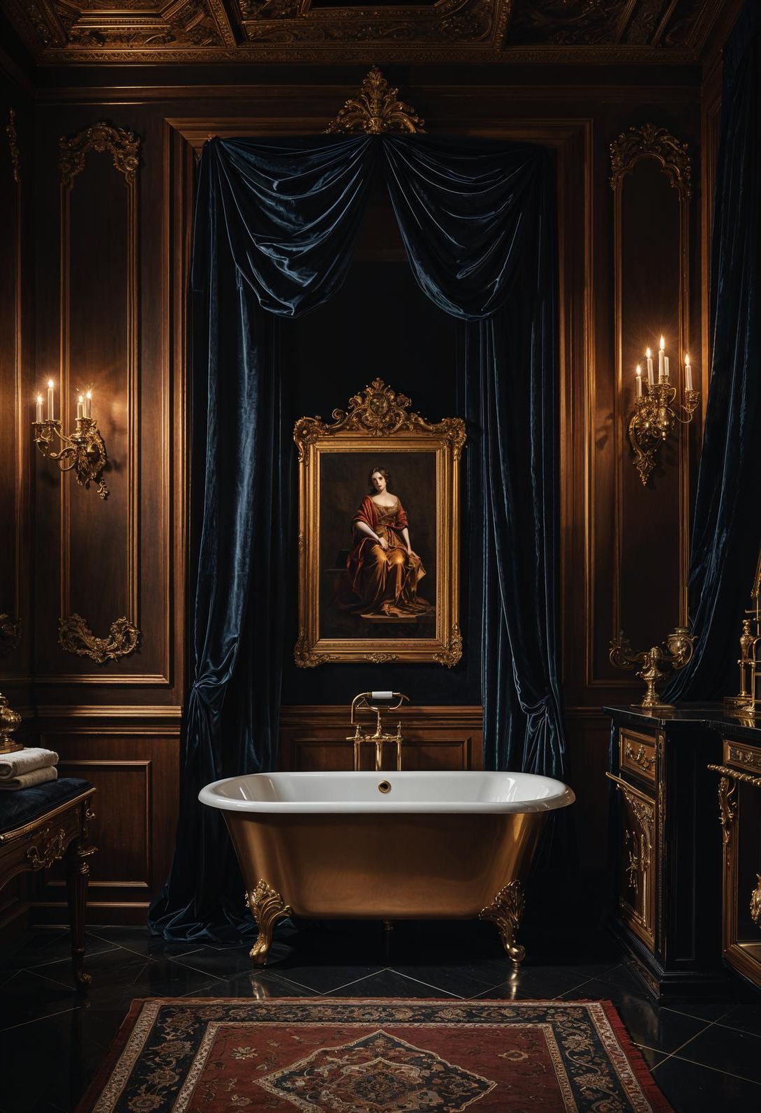 11. Renaissance-Style Bathroom Retreat