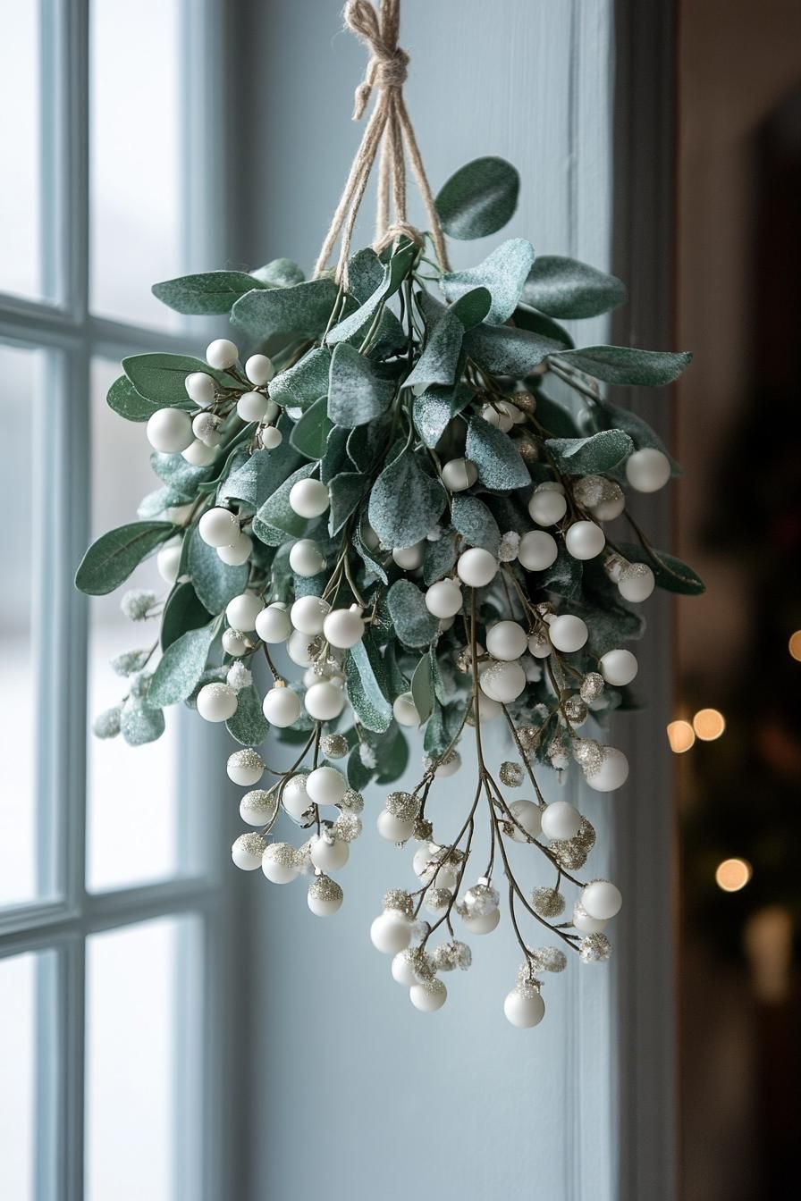 20. Shimmering Blue Mistletoe Accents - photo 2