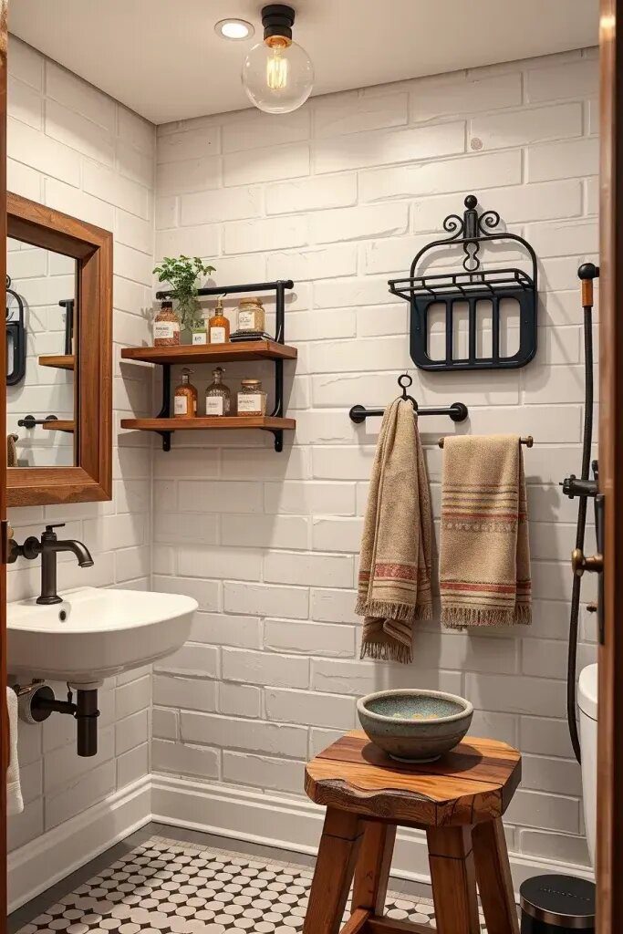 Final Touches for a Modern Rustic Bathroom